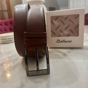 Men's Brown Leather Belt  Size: 34